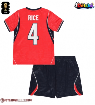 Anglie Declan Rice #4 Venkovní dres komplet pro Děti MS 2026 Krátkým Rukávem (+ Krátké kalhoty)